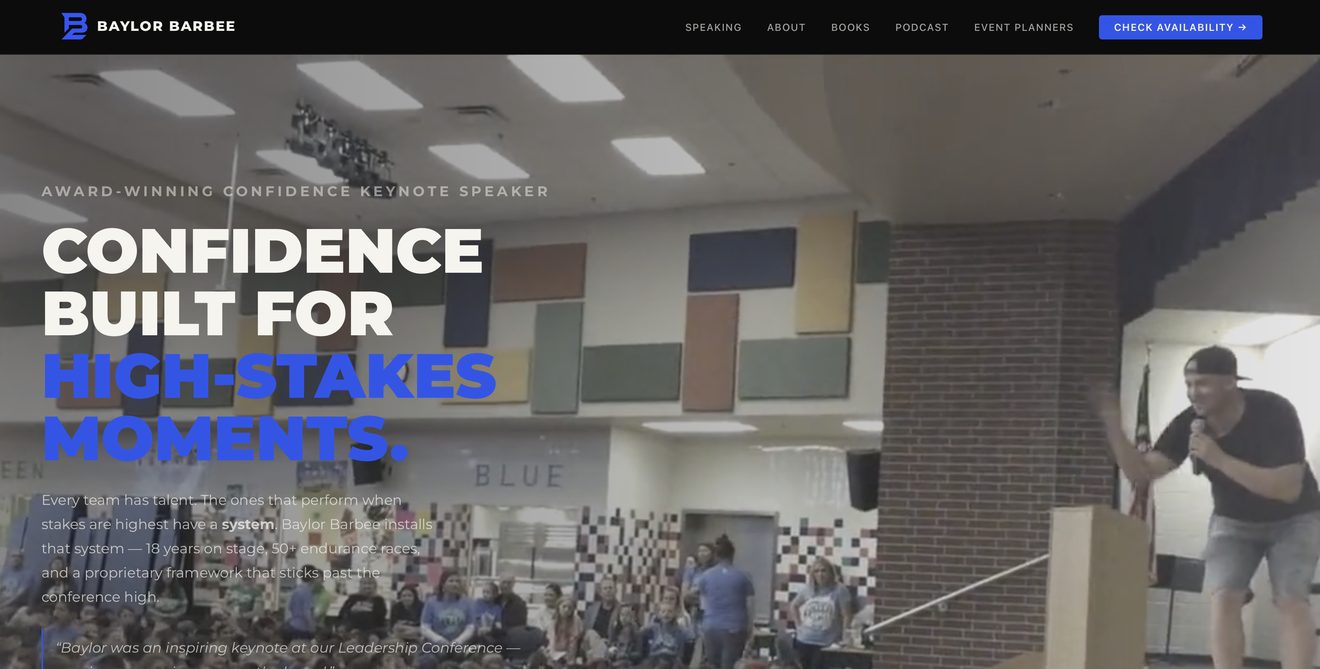 Baylor Barbee website