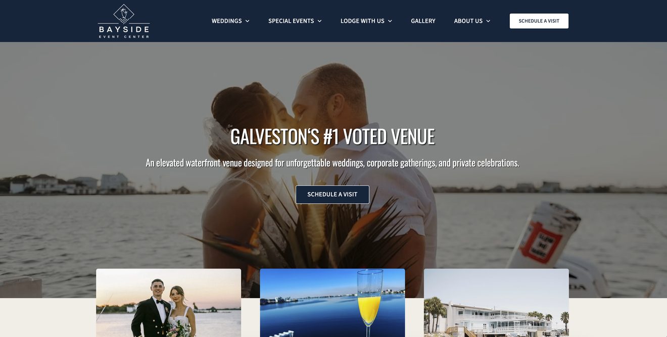 Bayside Event Center website