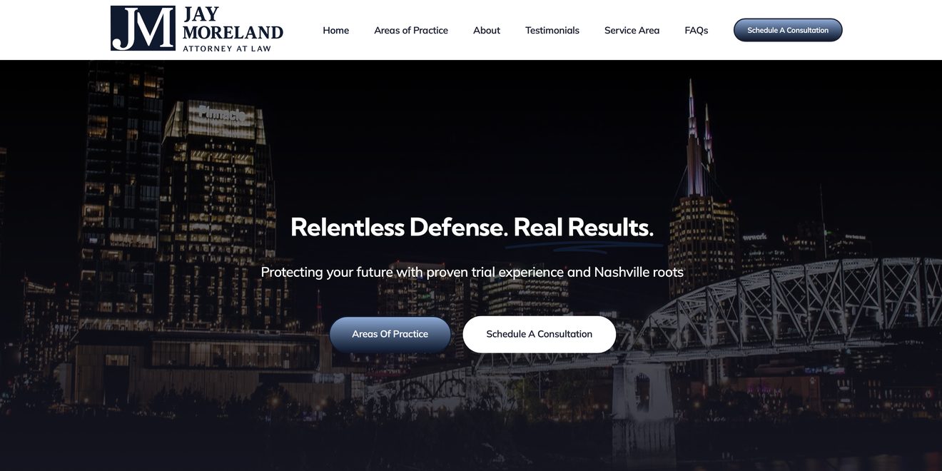 Moreland Law Firm website