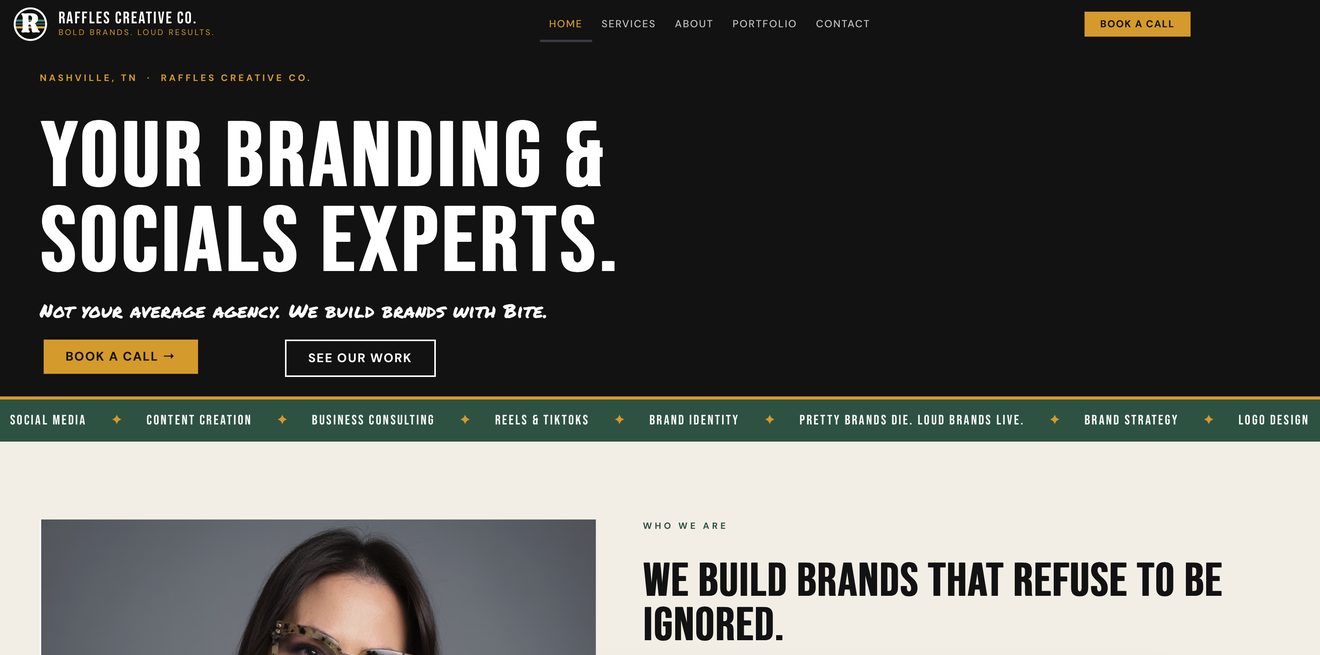 Raffles Creative Co. website